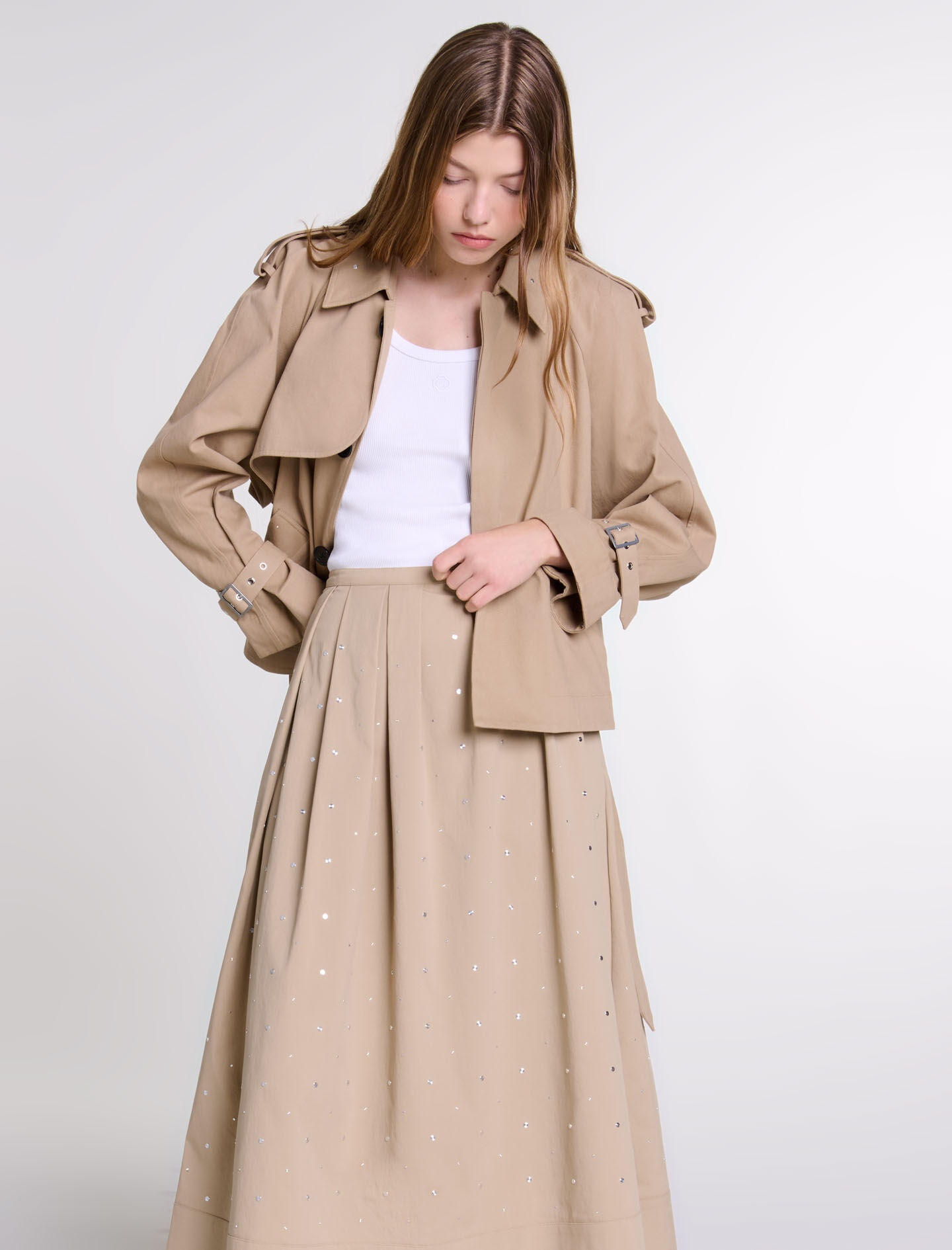 Short studded trench coat - 5