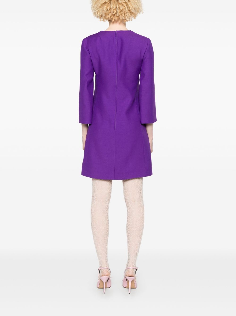 bow-detail mini dress - 4