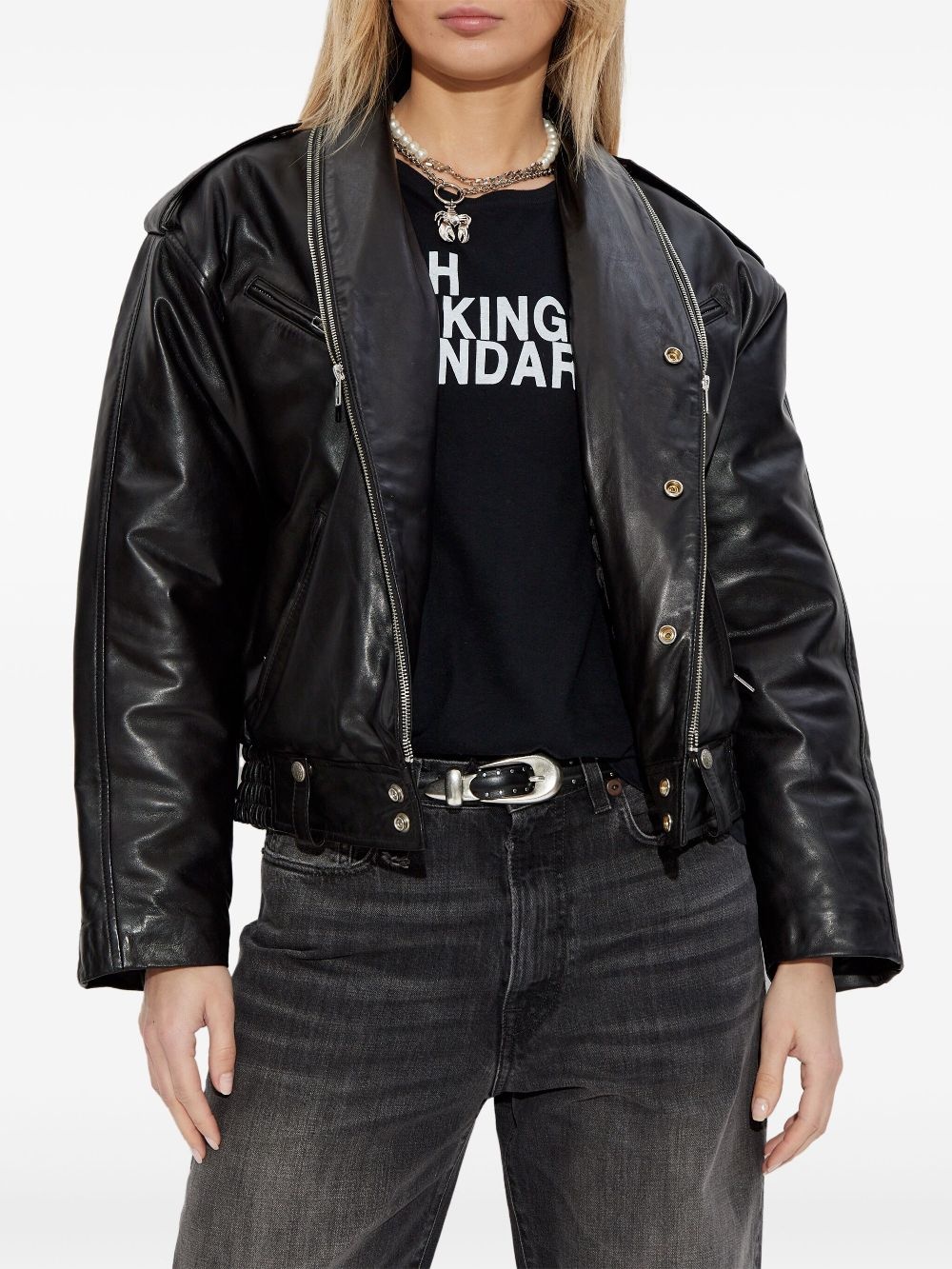 Motorcycle zip-collar jacket - 3
