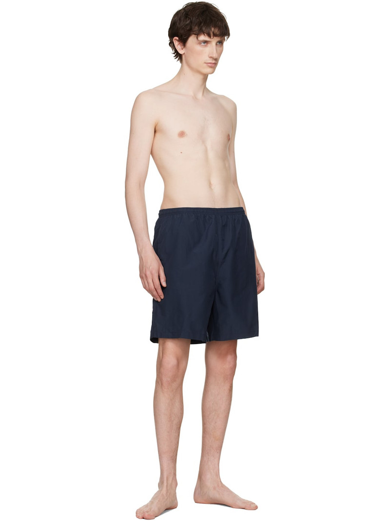 AMI Paris Navy Long Plain Swim Shorts outlook