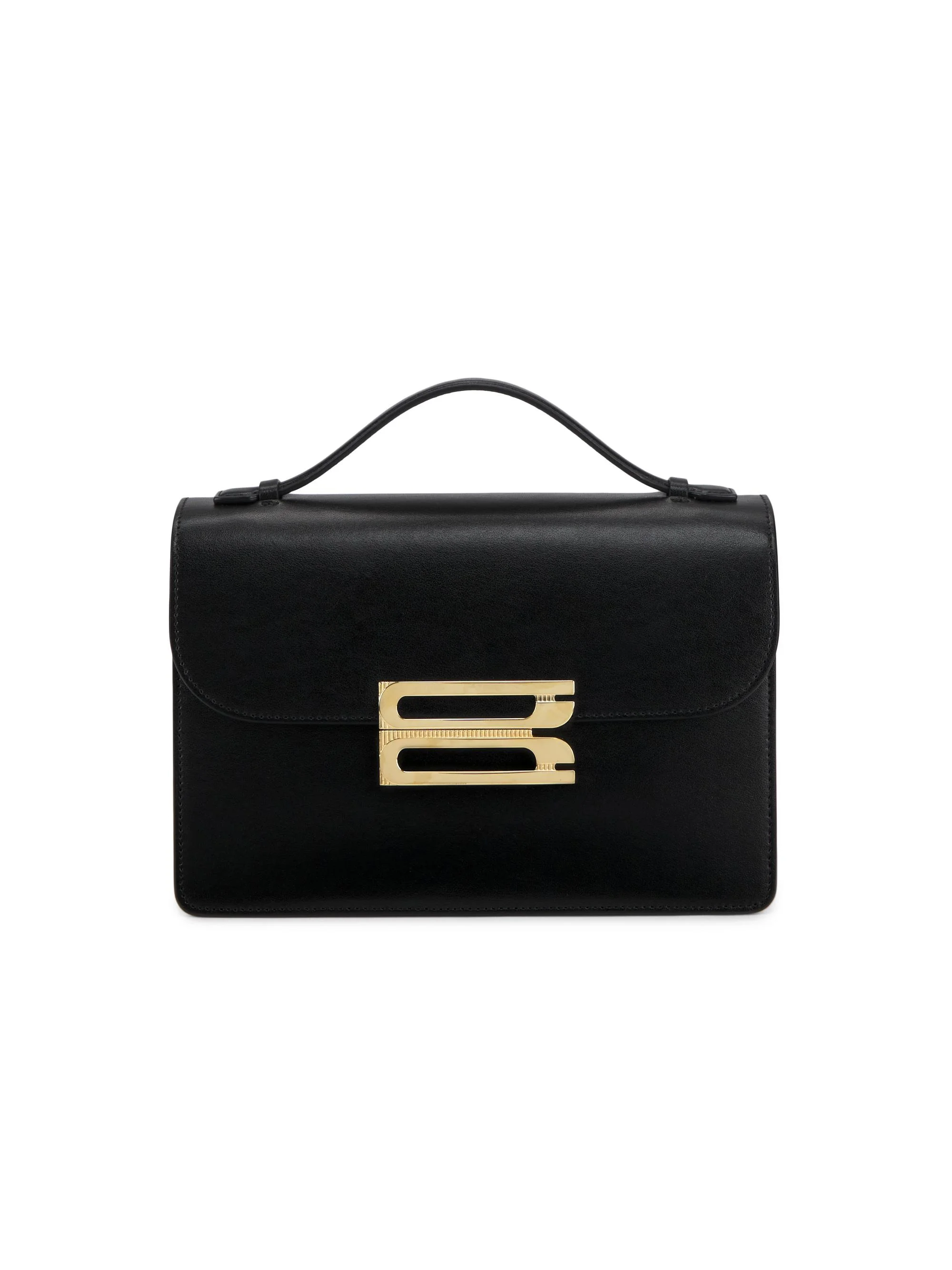 Women's Dorian Leather Top Handle Bag - Black - 1