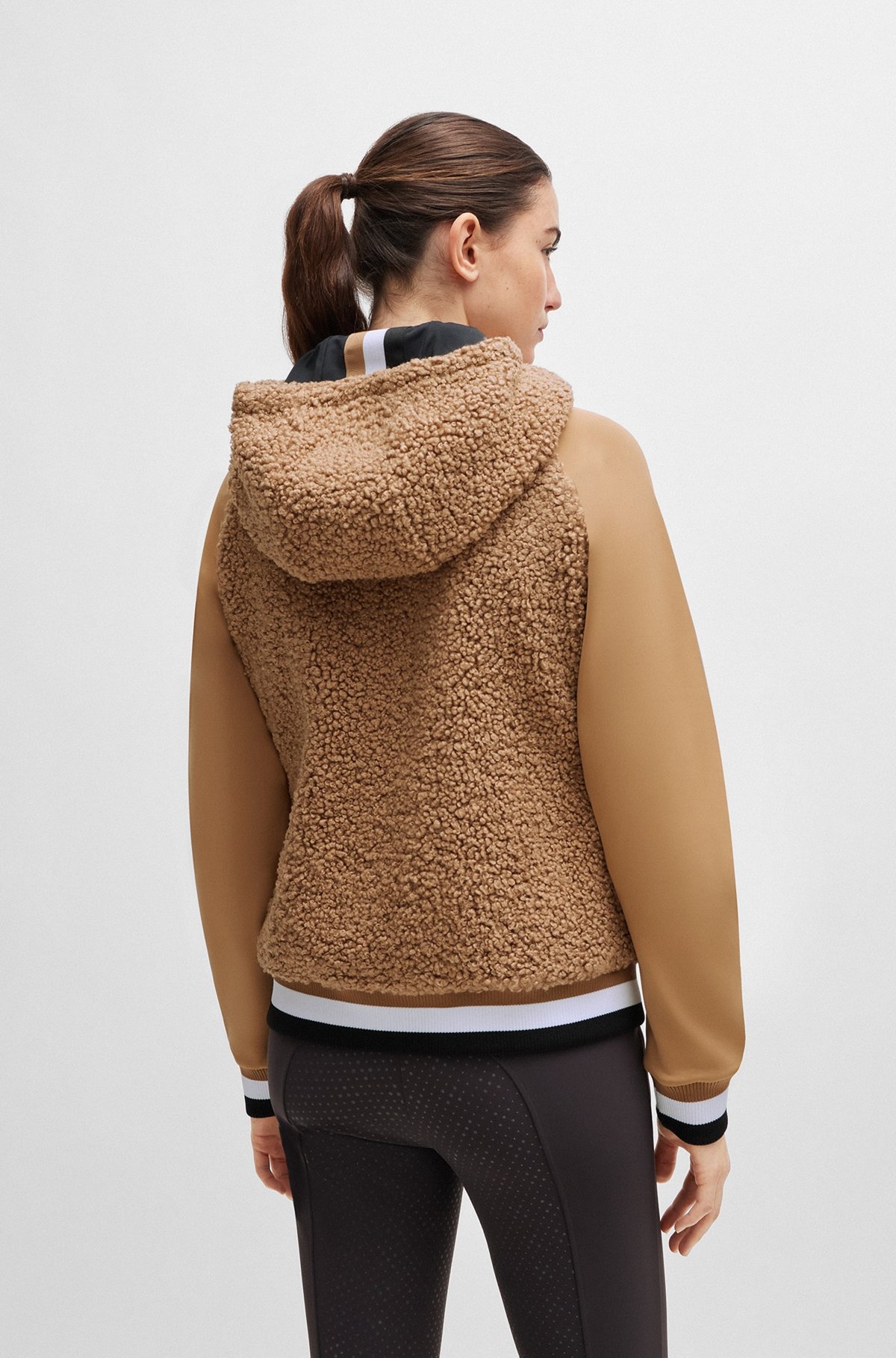 EQUESTRIAN HYBRID HOODIE WITH TEDDY BODY AND HOOD - 4