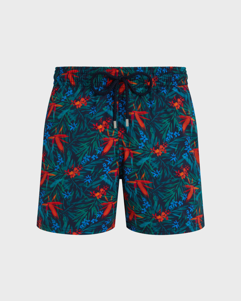 MEN STRETCH SHORT SWIM SHORTS TROPICAL FLOWERS 1