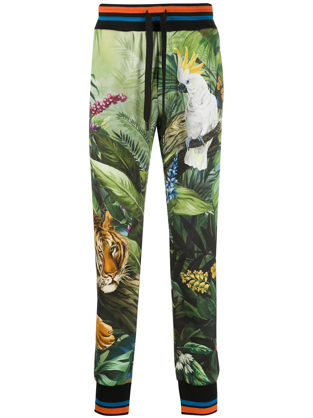 jungle print track pants - 1