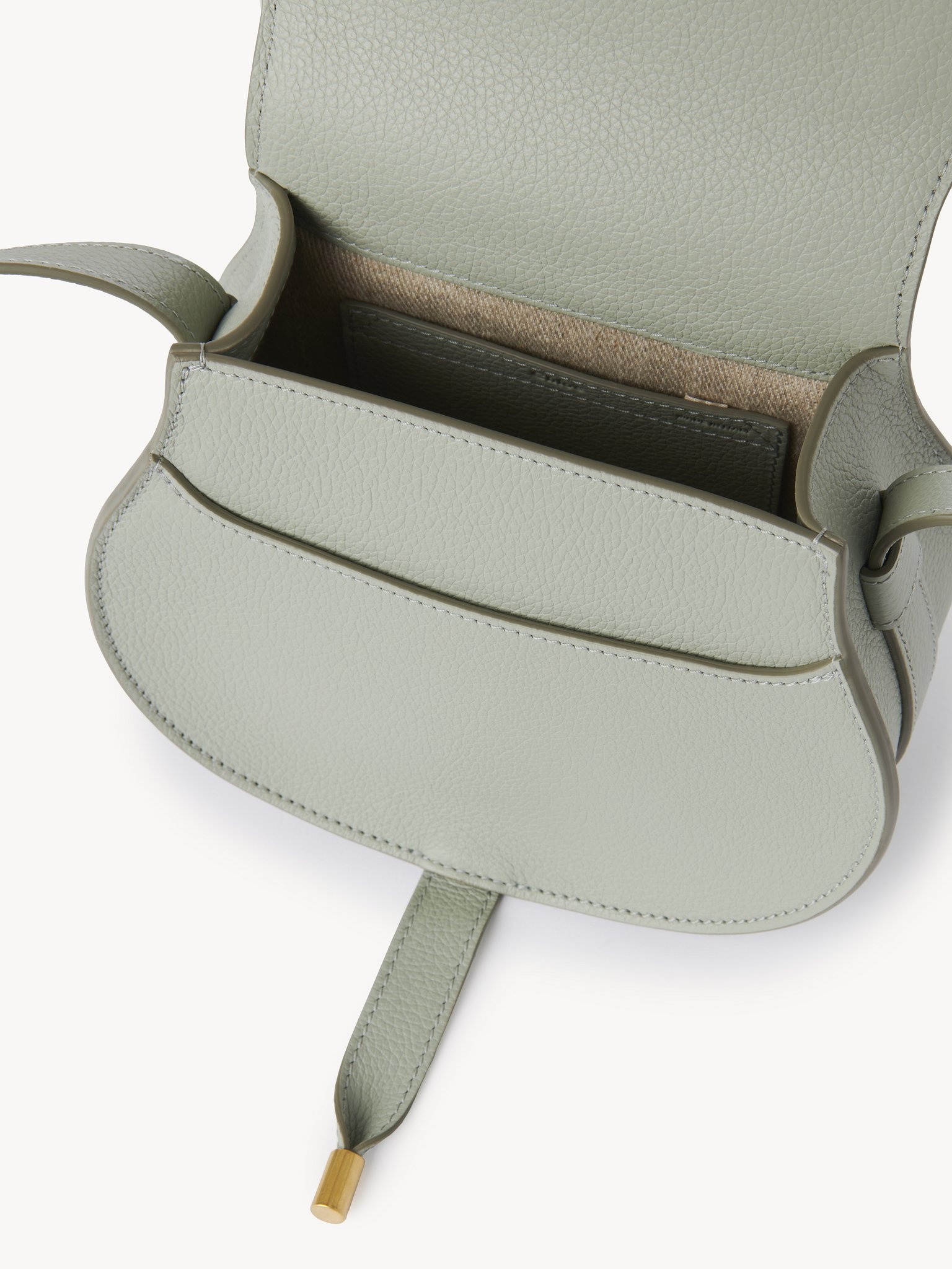 SMALL MARCIE SADDLE BAG IN GRAINED LEATHER - 5