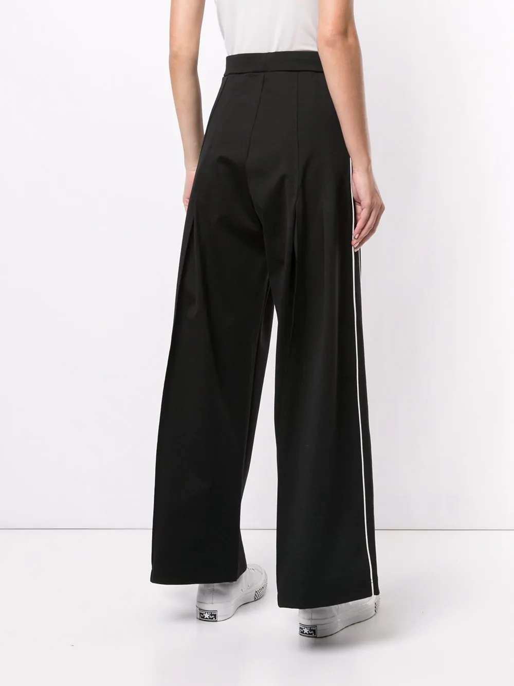 pintucked wide-leg trousers - 4