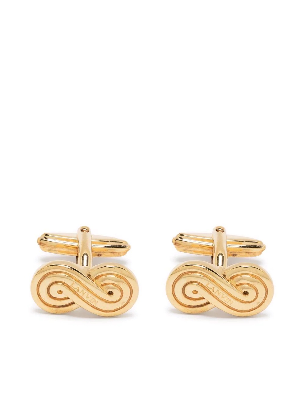 swirl gold cufflinks - 1