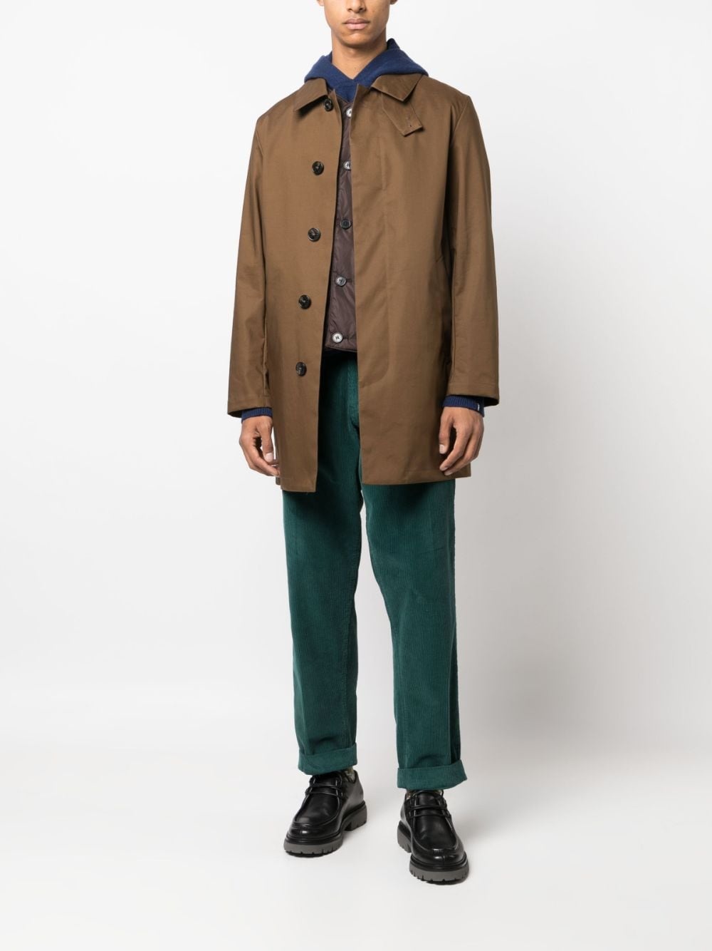 Cambridge button-up cotton raincoat