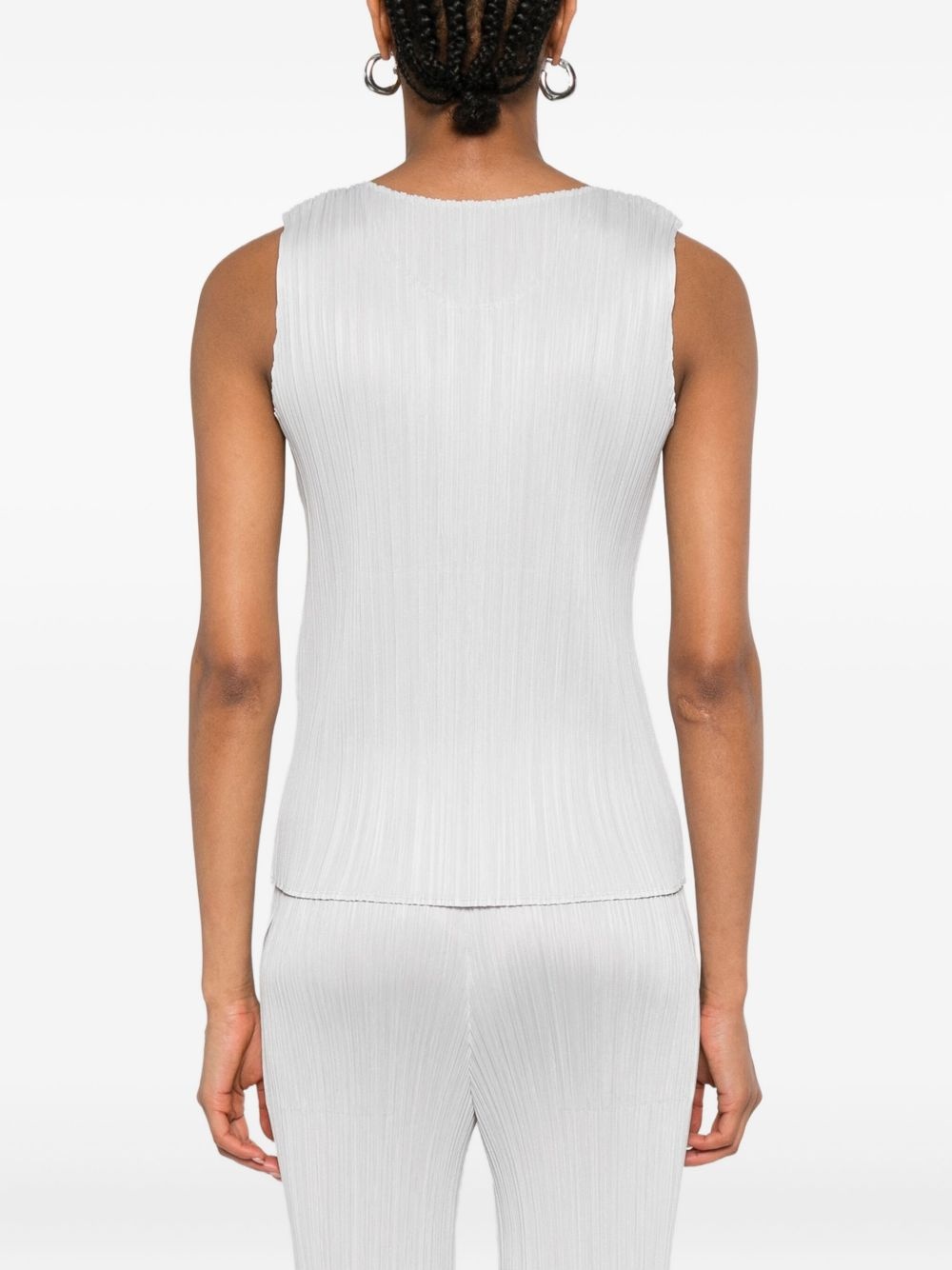 pleated sleeveless top - 4