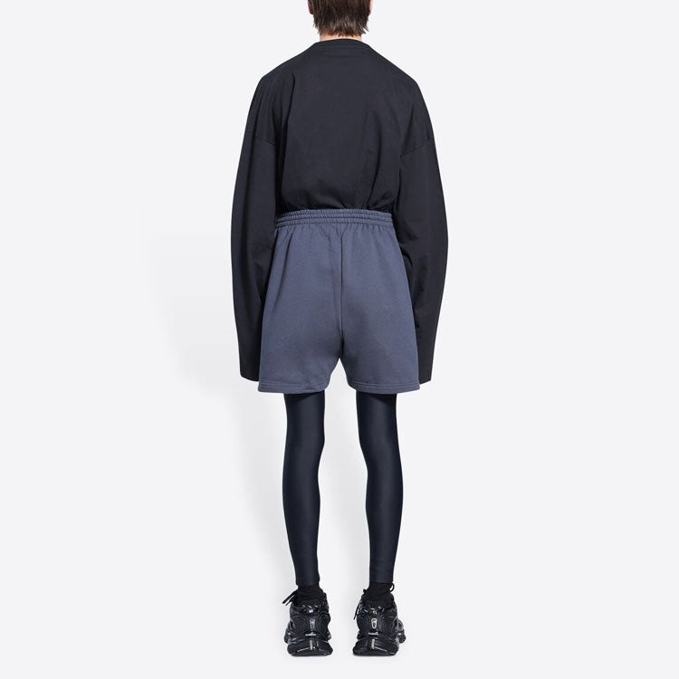Balenciaga Political Campaign Sweat Shorts 'Dark Grey' 676137TKVI91366 - 4