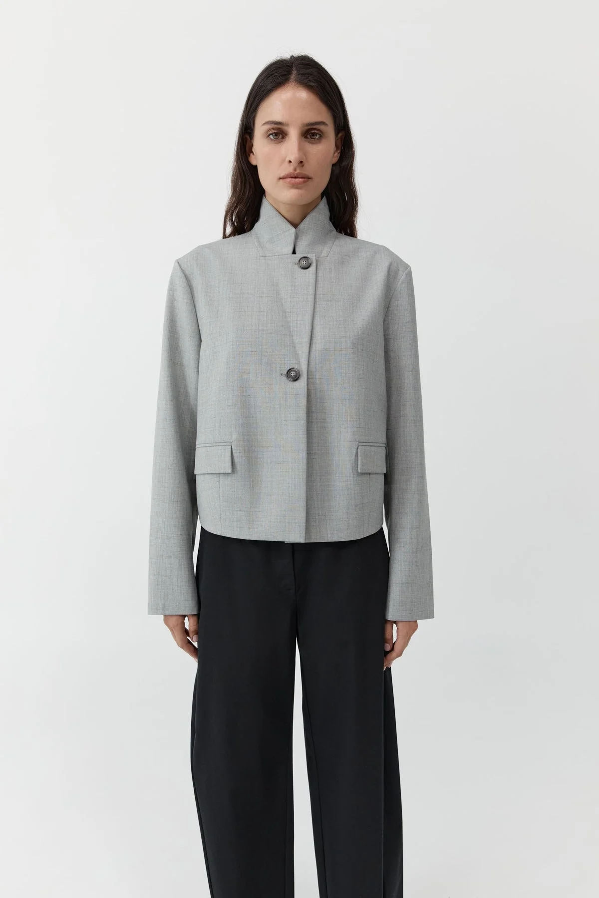 Cocoon Blazer - Concrete - 1