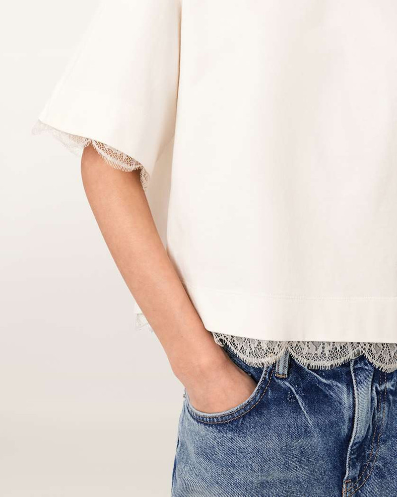 NIA LACE DETAIL SHORT SLEEVE T-SHIRT 6