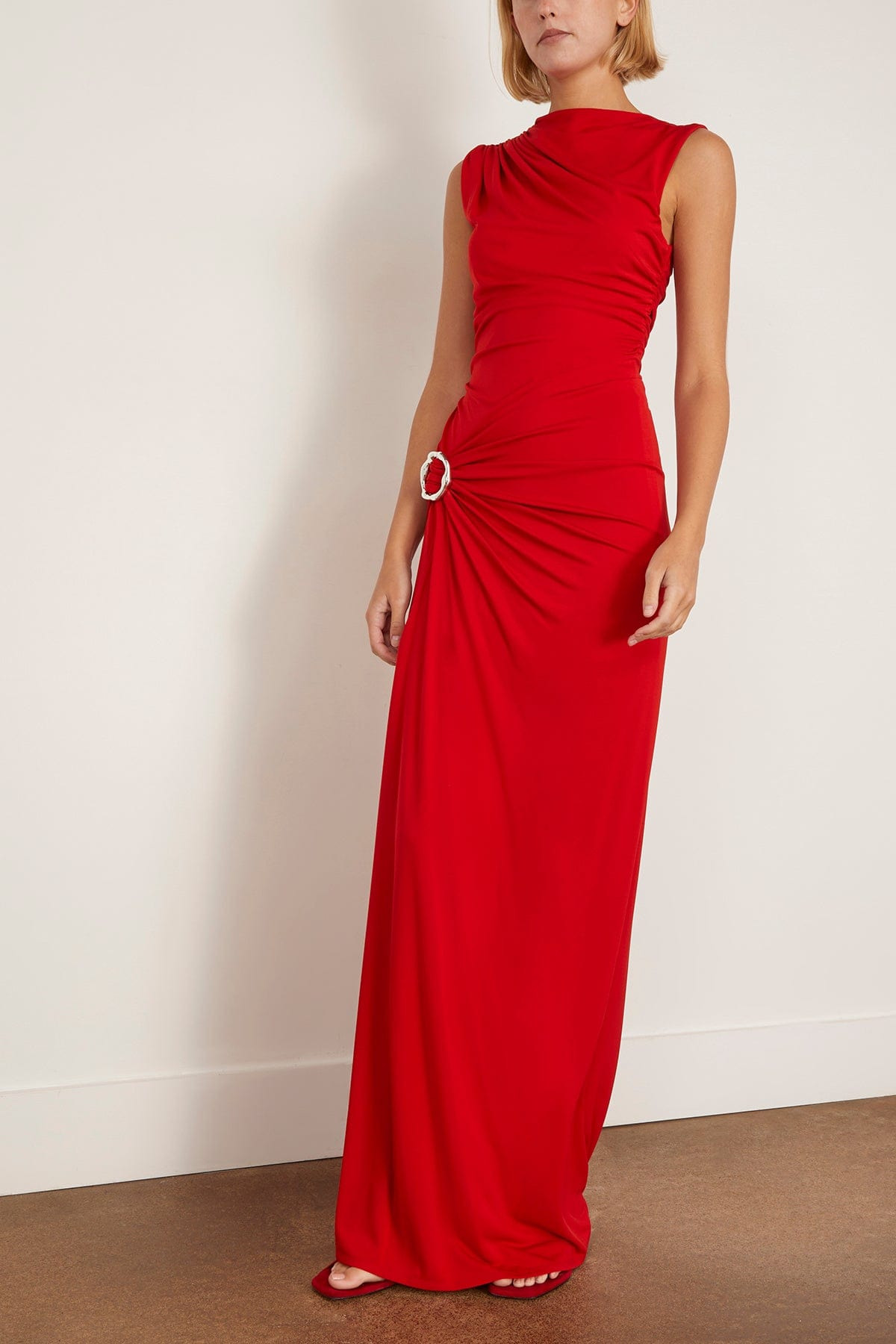 Blaine Sleeveless Gown in Crimson - 3