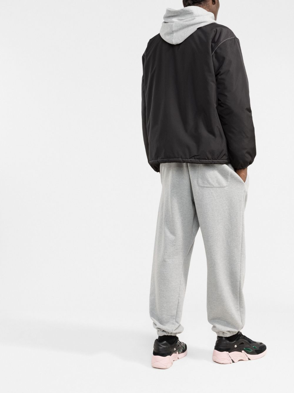 embroidered-logo long-sleeve jacket - 4