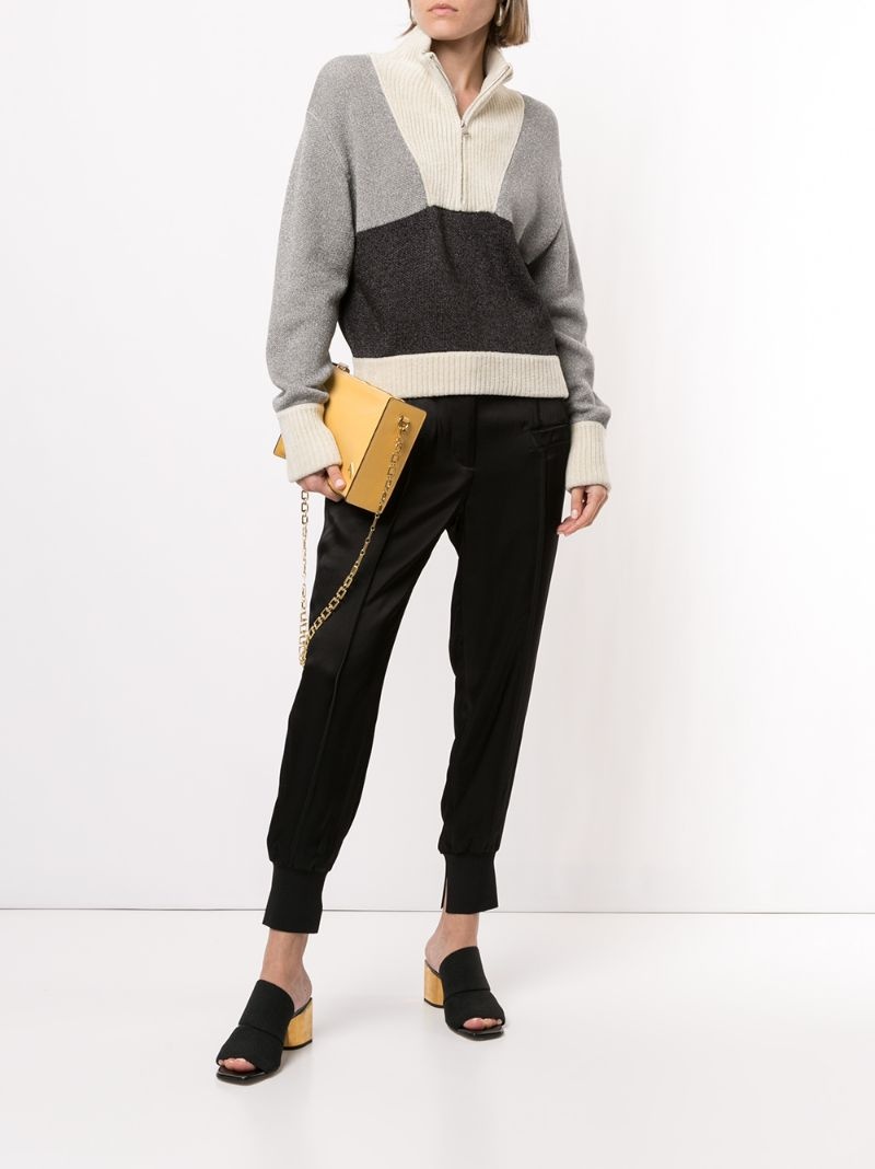 colour-block panelled jumper - 2