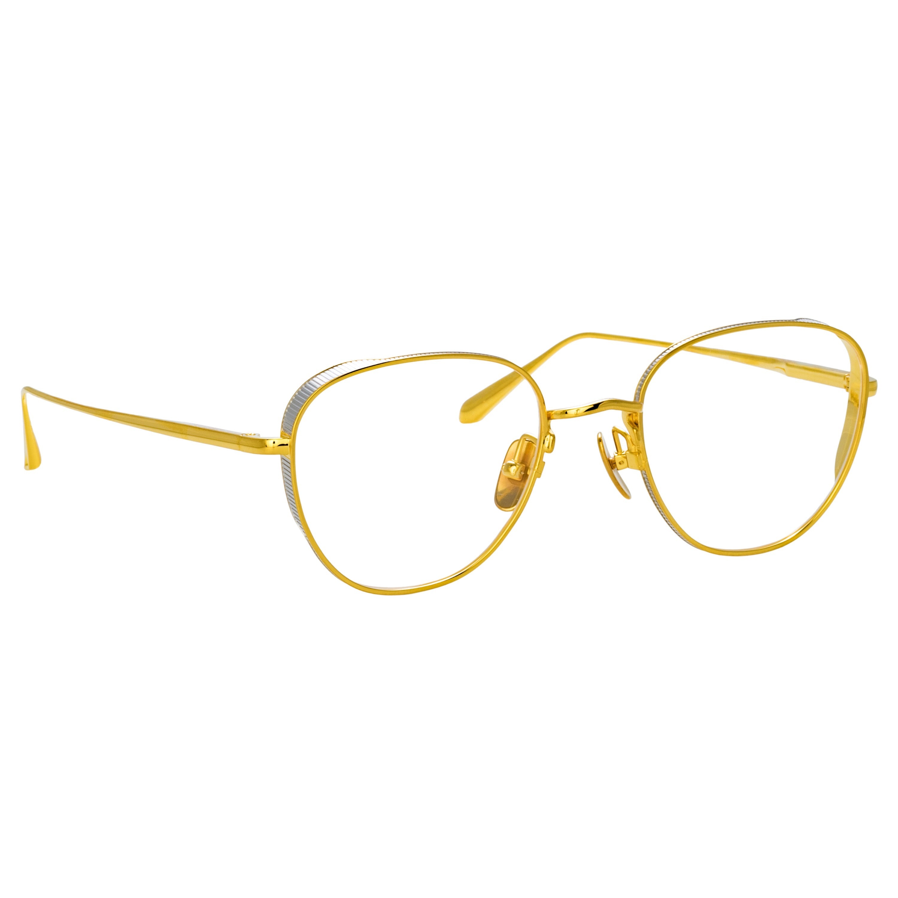 HARDY OVAL OPTICAL FRAME IN YELLOW GOLD - 5