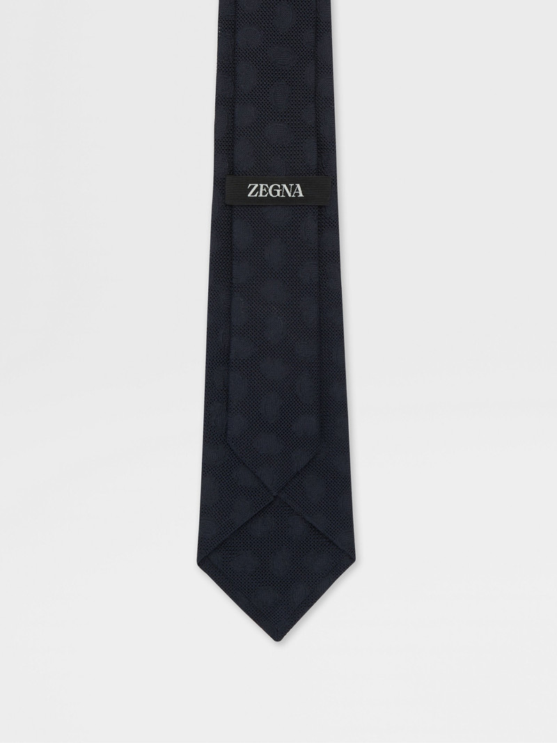 DARK BLUE SILK TIE 3