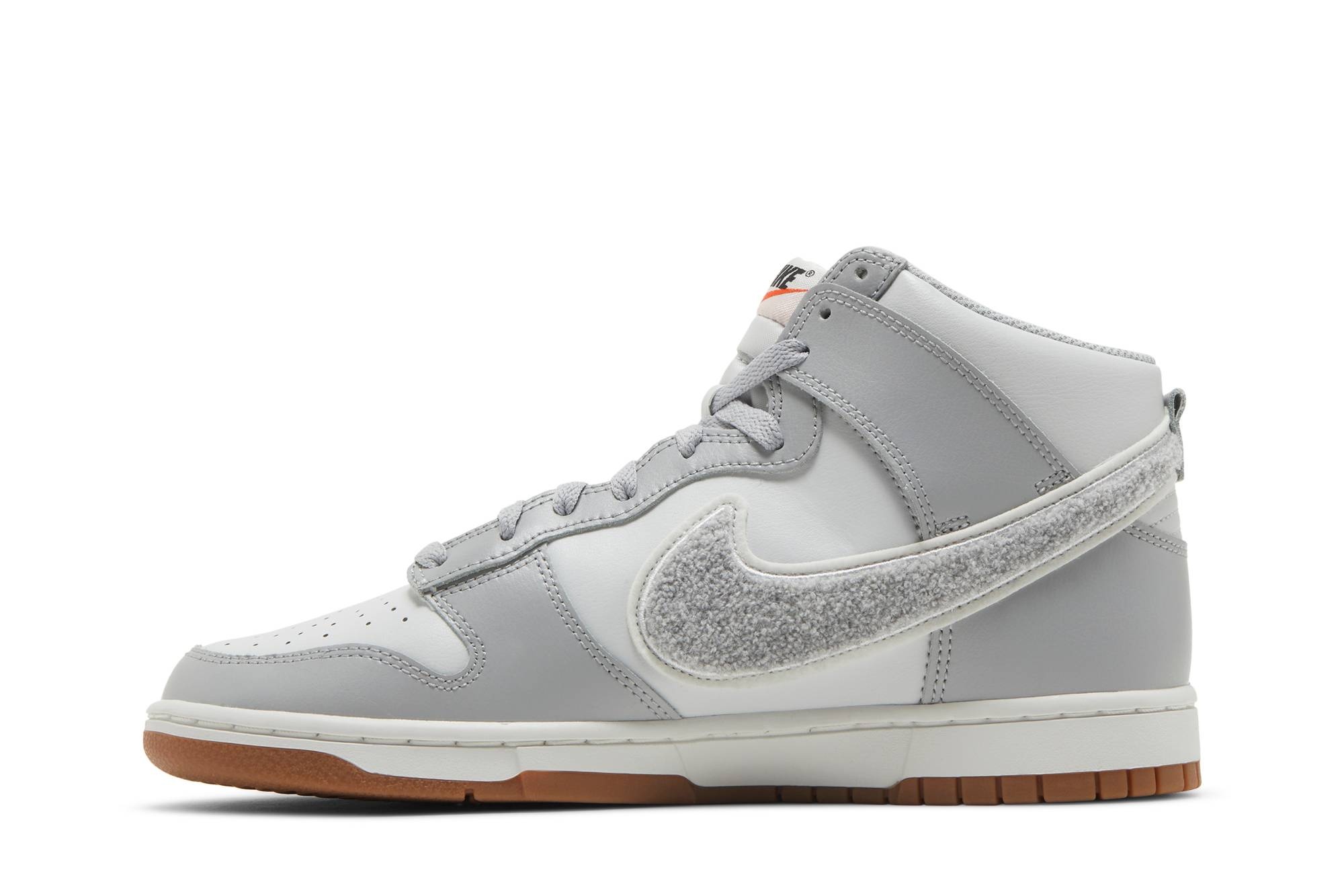 Dunk High 'Chenille Swoosh - Light Smoke Grey' - 3