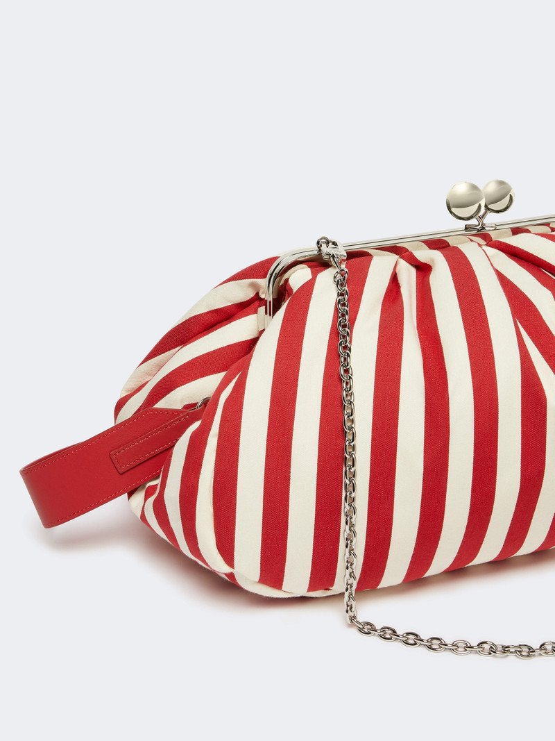 CACHI Large striped cotton Pasticcino bag - RED 3