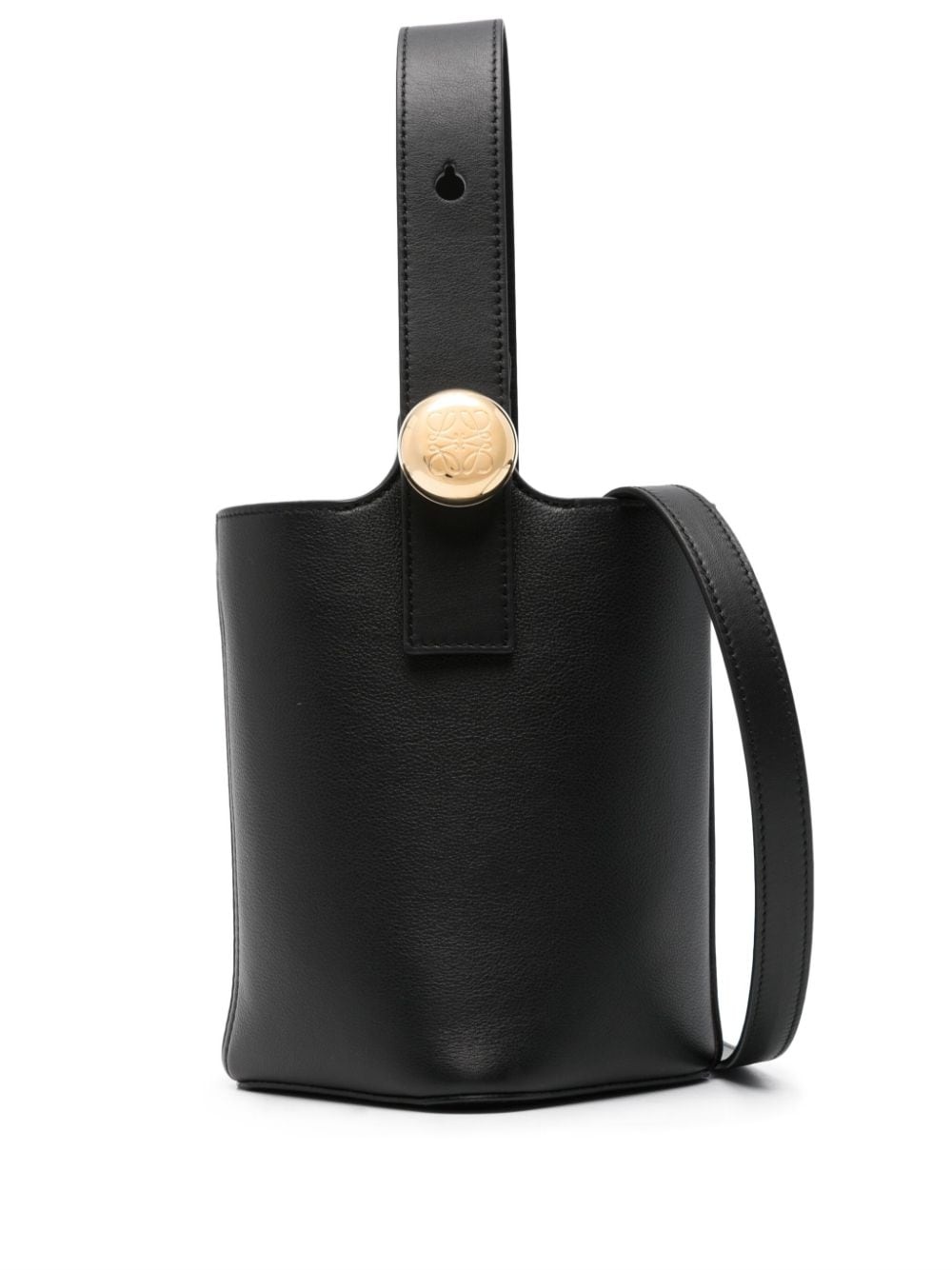 mini Pebble leather bucket bag - 1