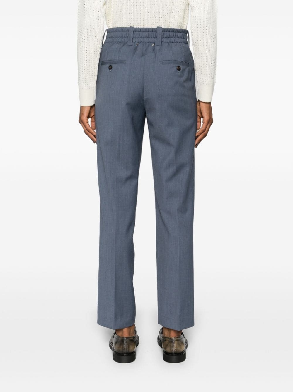 pleat-detail tailored trousers - 4