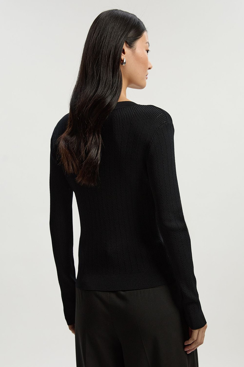 Dome Button Detail Knitted Top 5