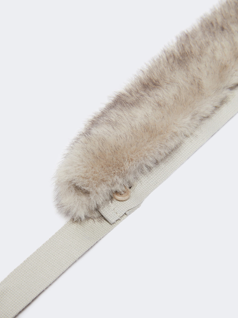 Max Mara Soft fabric hood trim - PEARL GREY outlook