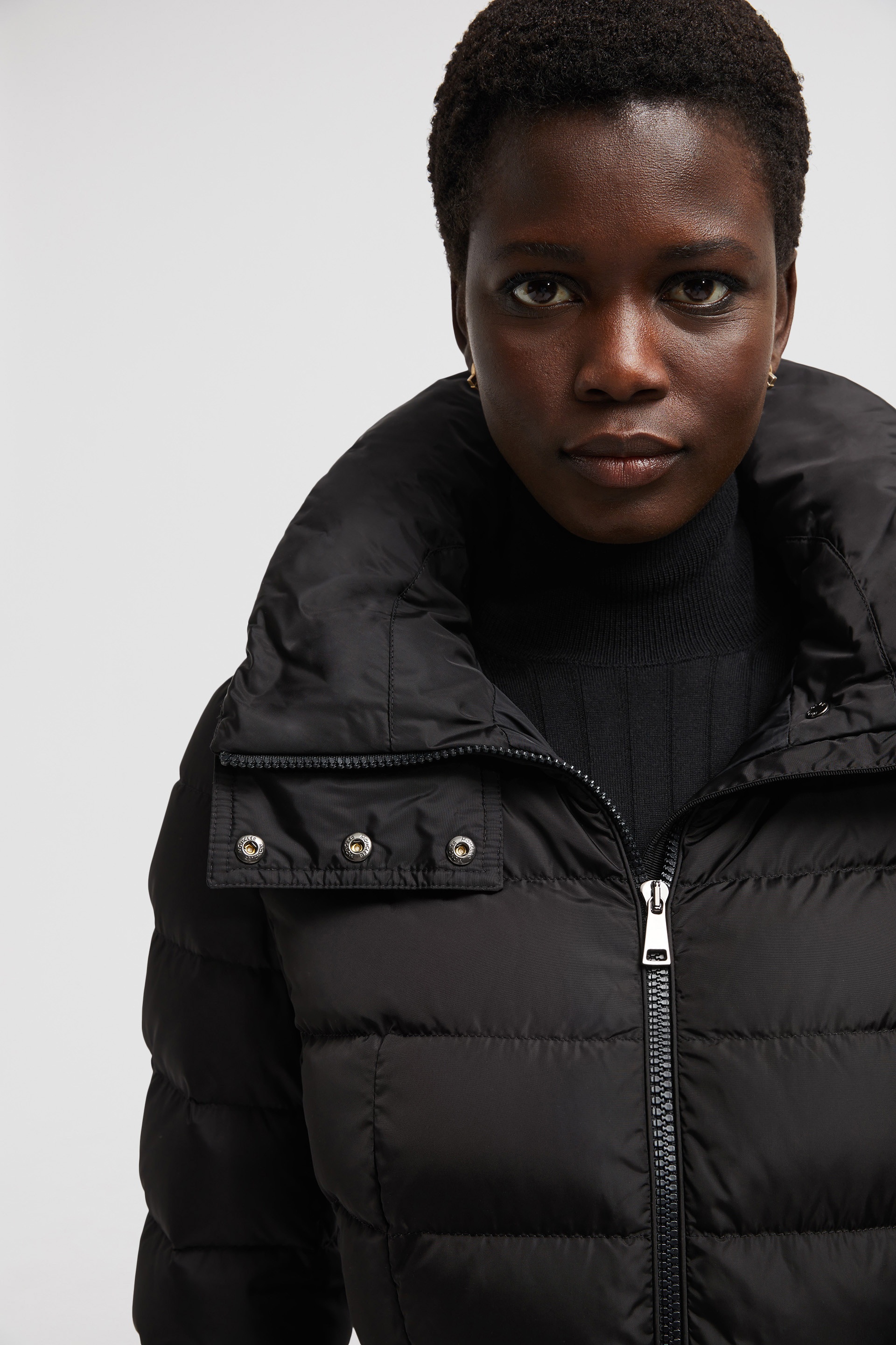 Moncler Flammette Long Down Jacket | REVERSIBLE