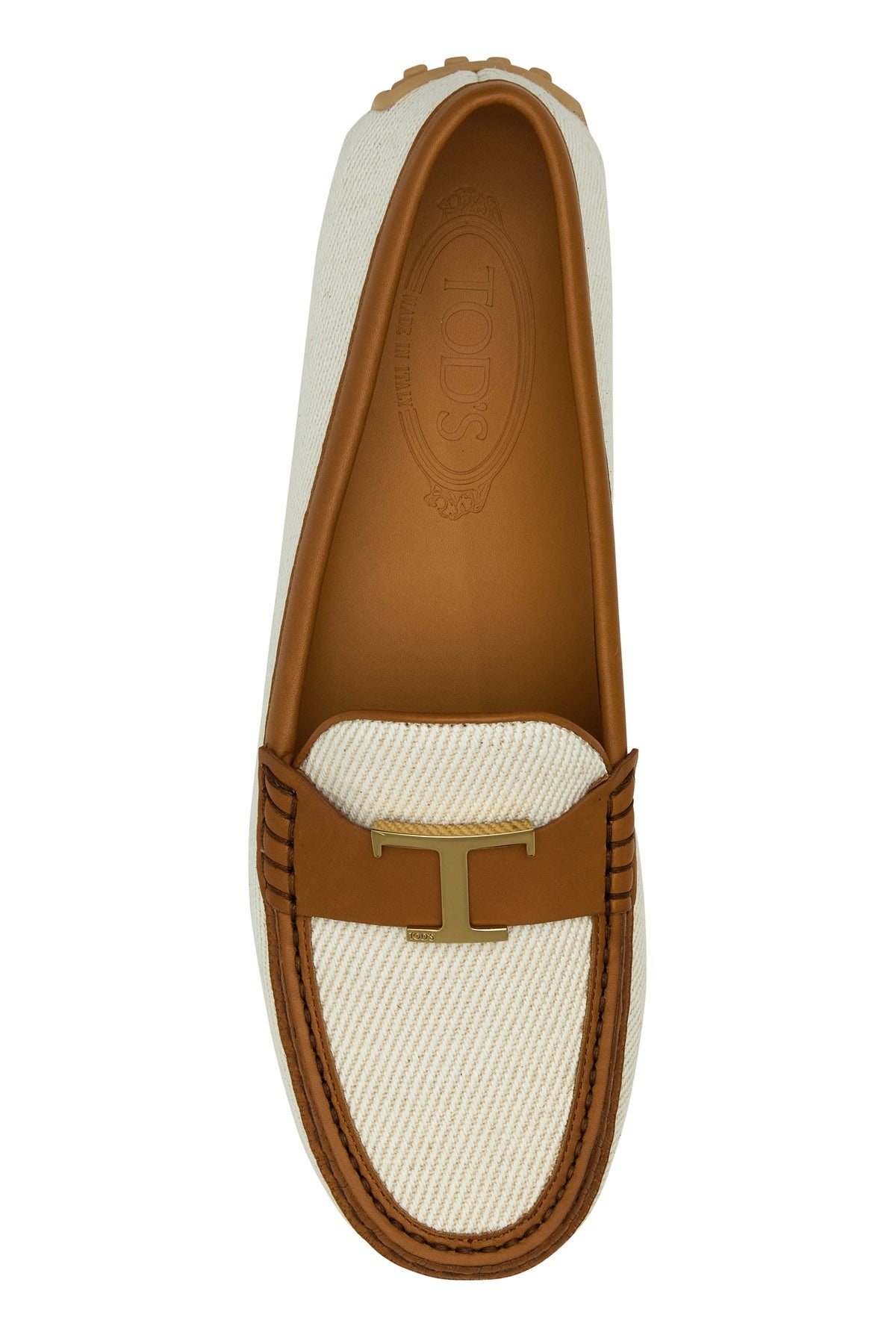 Sand fabric City loafers - 4