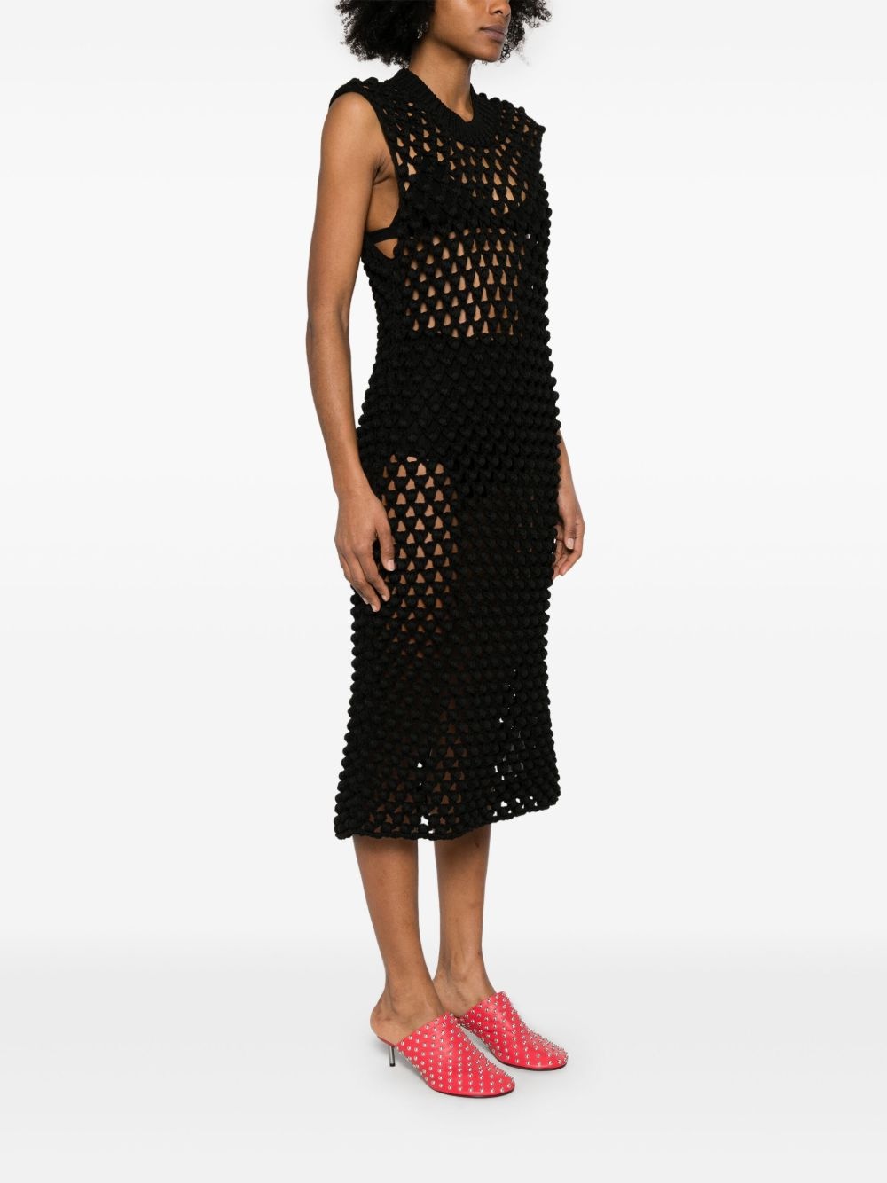 crochet midi dress - 3