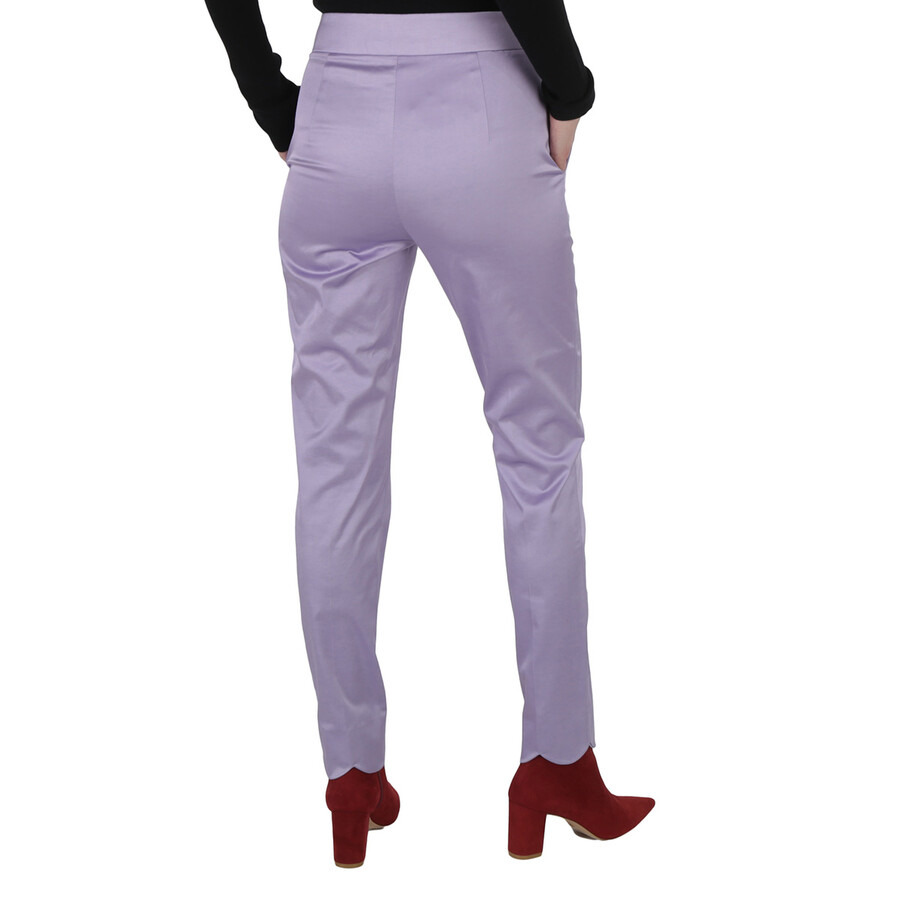 Moschino Ladies Purple High-Waisted Tailored Trousers - 6