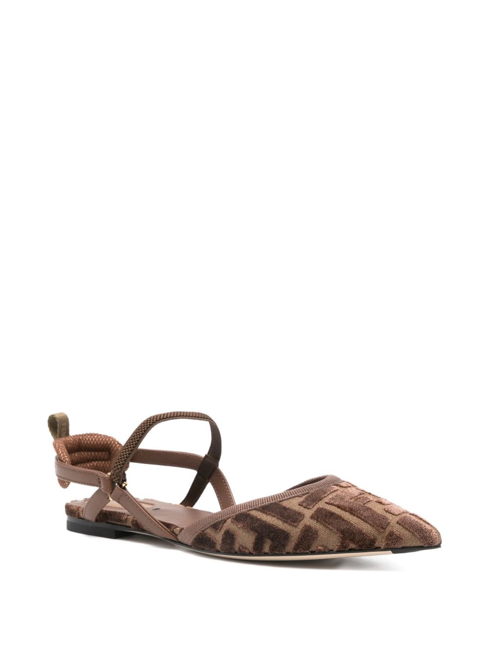 FF-patterned slingback pumps - 2