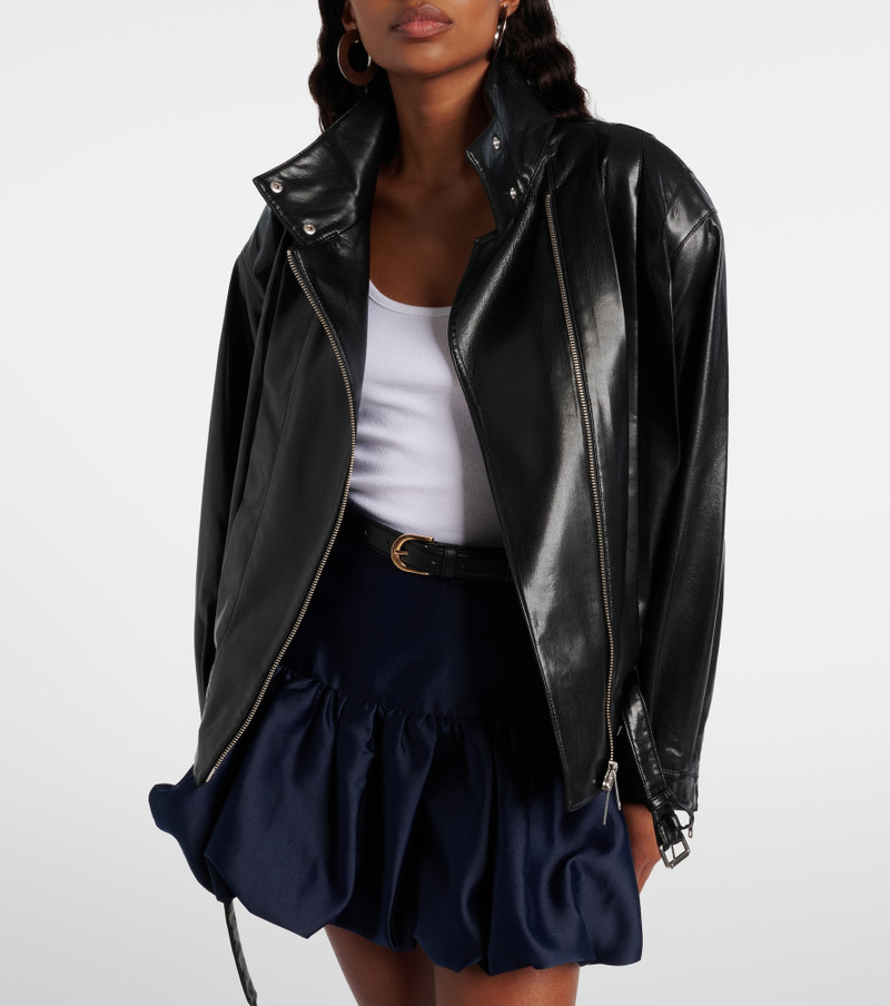 self-portrait Belted biker jacket outlook