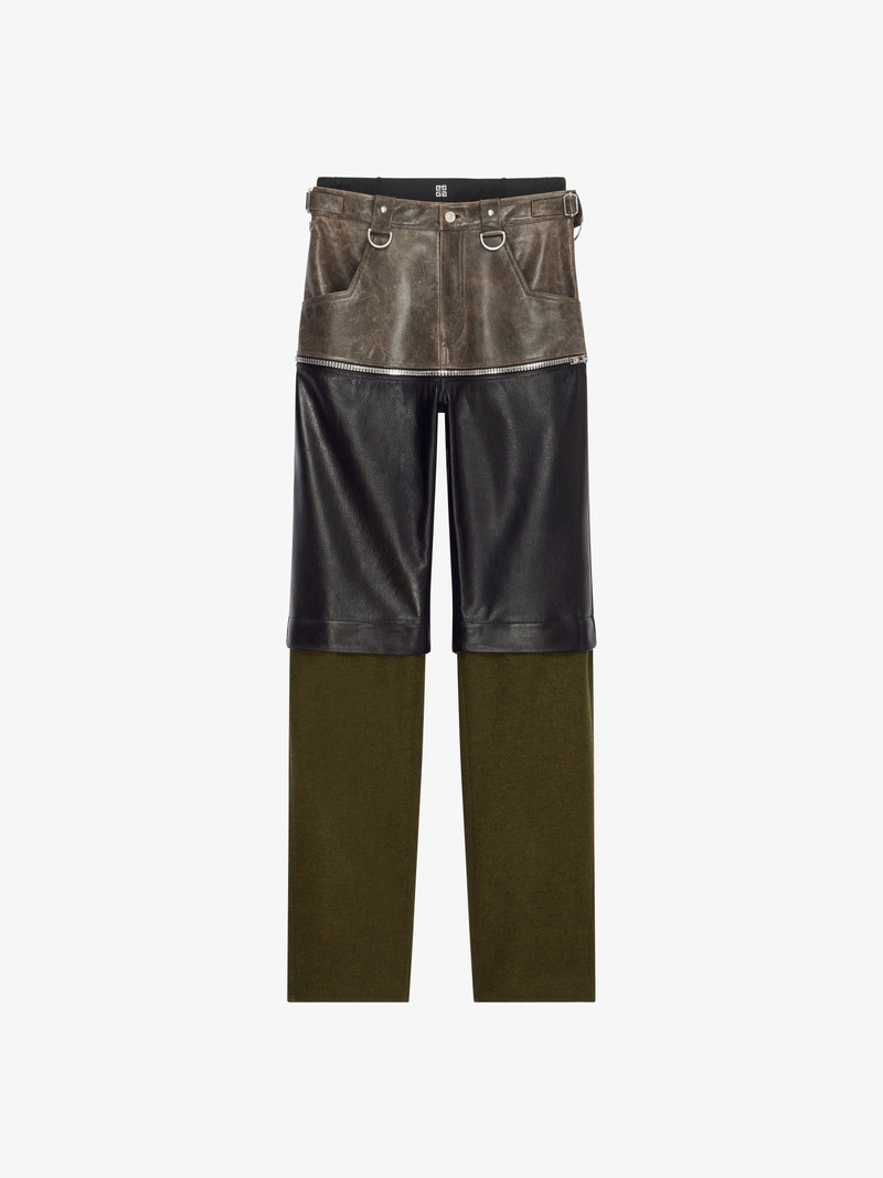 THREE IN ONE DETACHABLE PANTS IN MIX LAYERED FABRICS 1