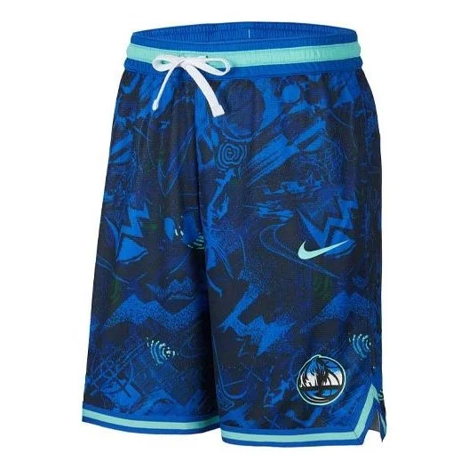 Men's Nike Dallas Mavericks Quick Dry Knit Breathable Sports Basketball Shorts Blue DJ4035-405 - 1