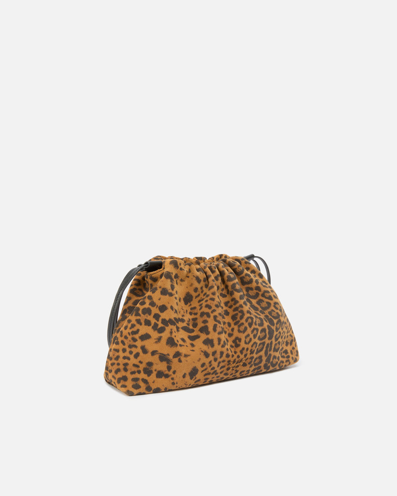 PINKO SMALL SUEDE SHOULDER CLUTCH WITH LEOPARD PRINT outlook