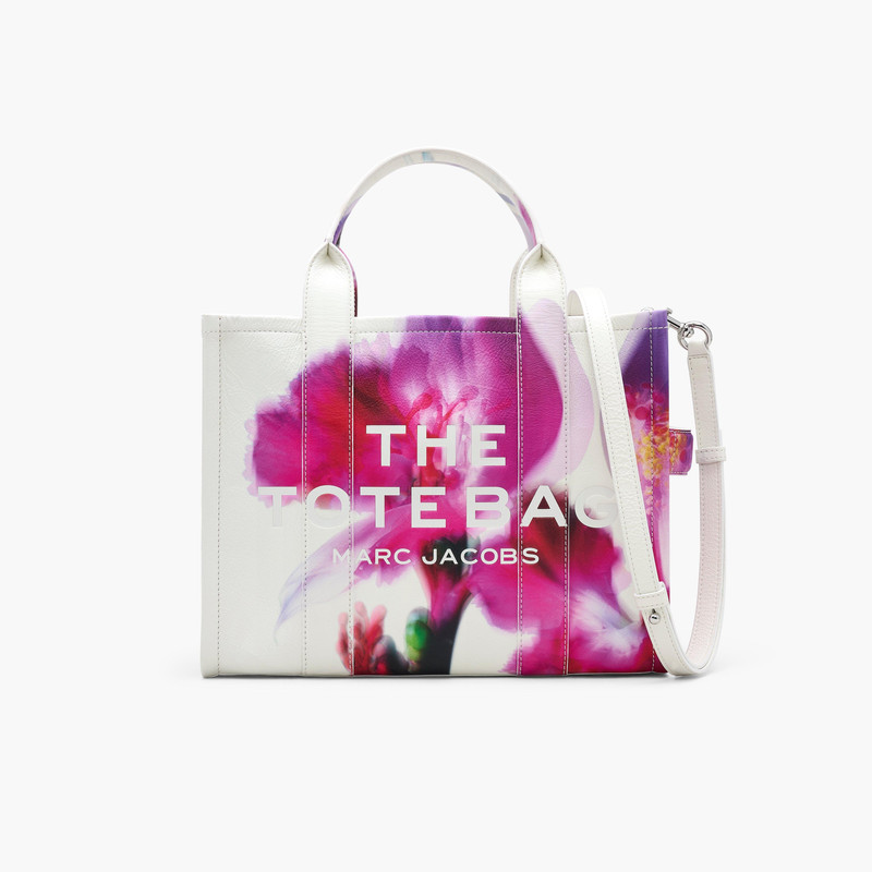 THE FUTURE FLORAL LEATHER MEDIUM TOTE BAG - 1