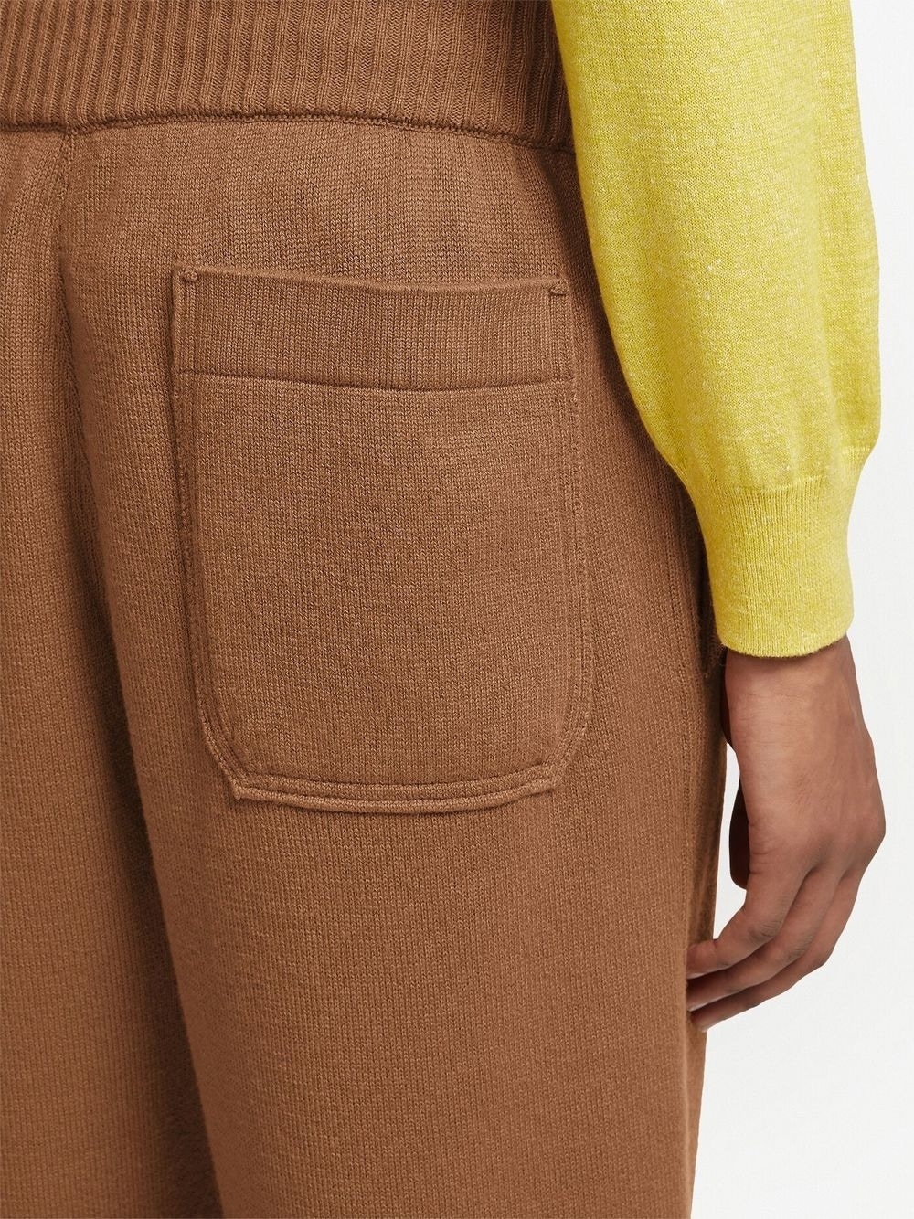 cotton-cashmere knitted track pants - 5