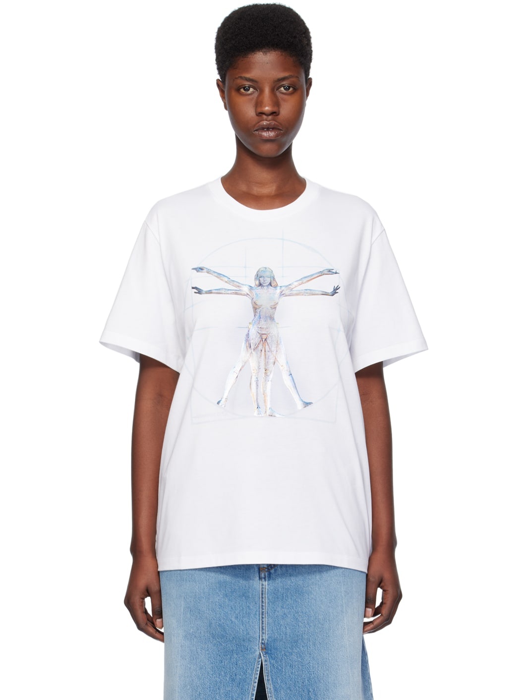 White Vitruvian Woman T-Shirt - 1