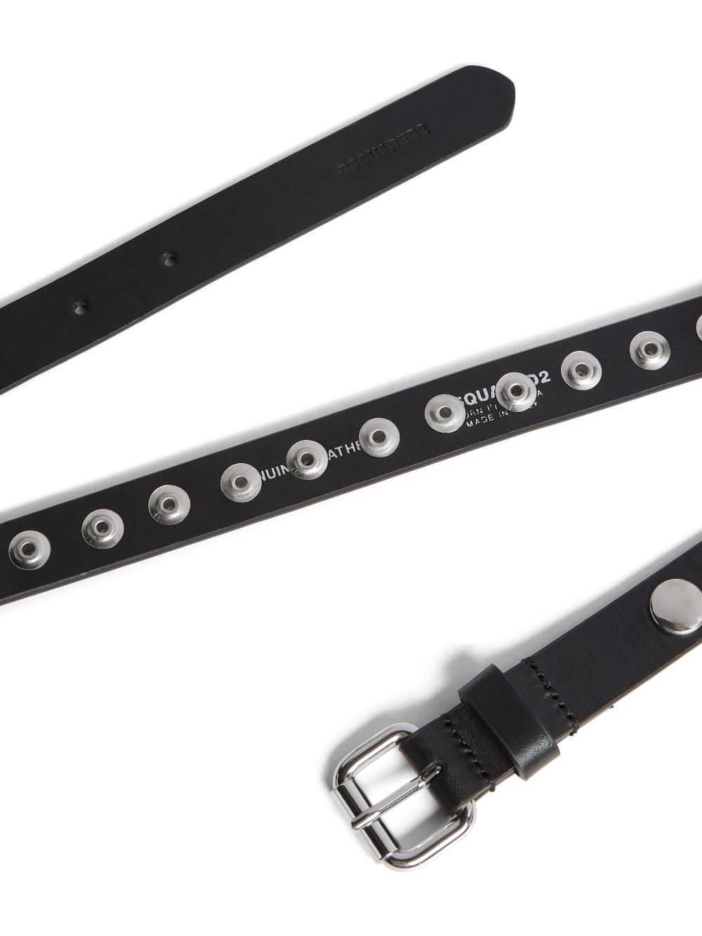 stud-embellished leather belt - 2