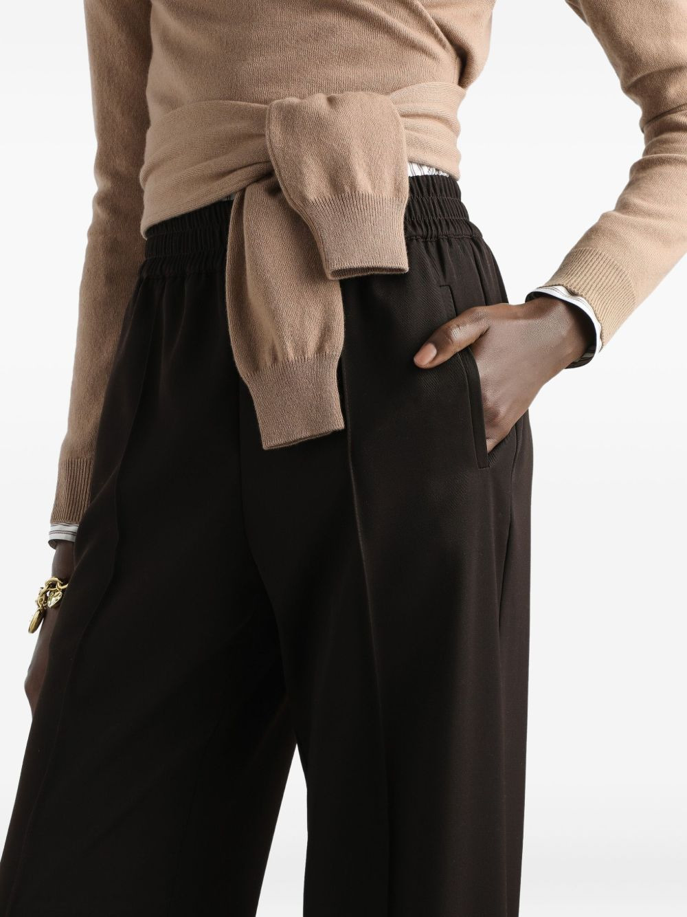 elastic-waistband trousers - 4