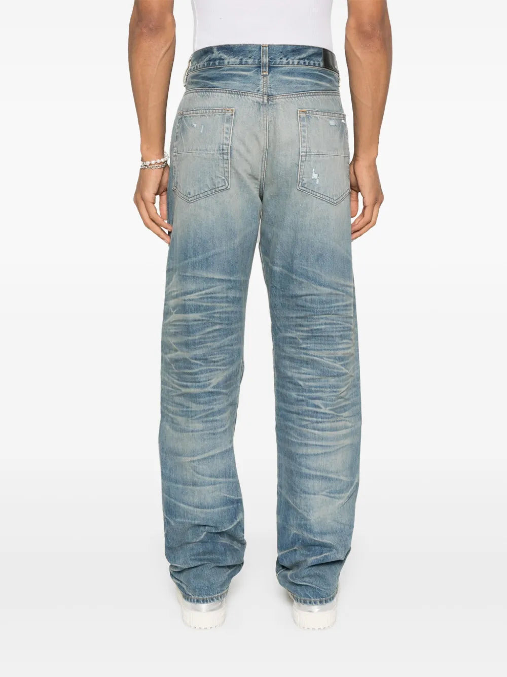 Pleated Denim Straight MX1 Jeans - 4