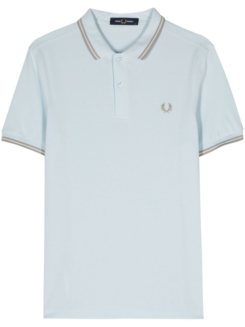 logo-embroidered cotton polo shirt - 1