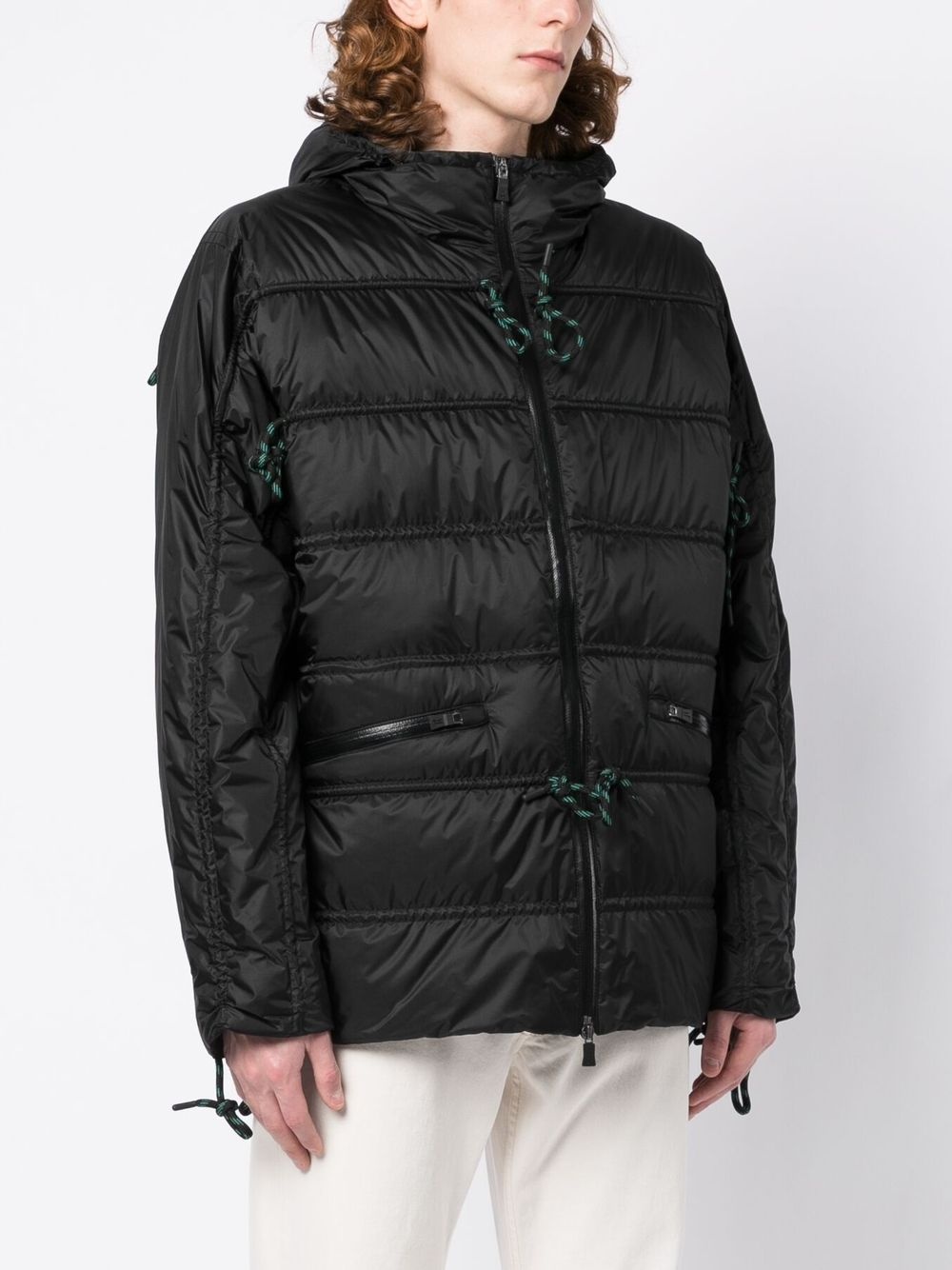 zipped hooded padded jacket - 3