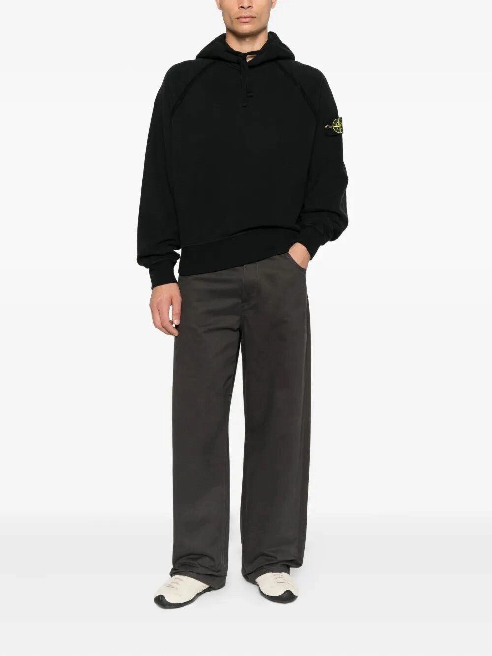 Stone Island Men `Brushed Organic Cotton` Hoodie - 2