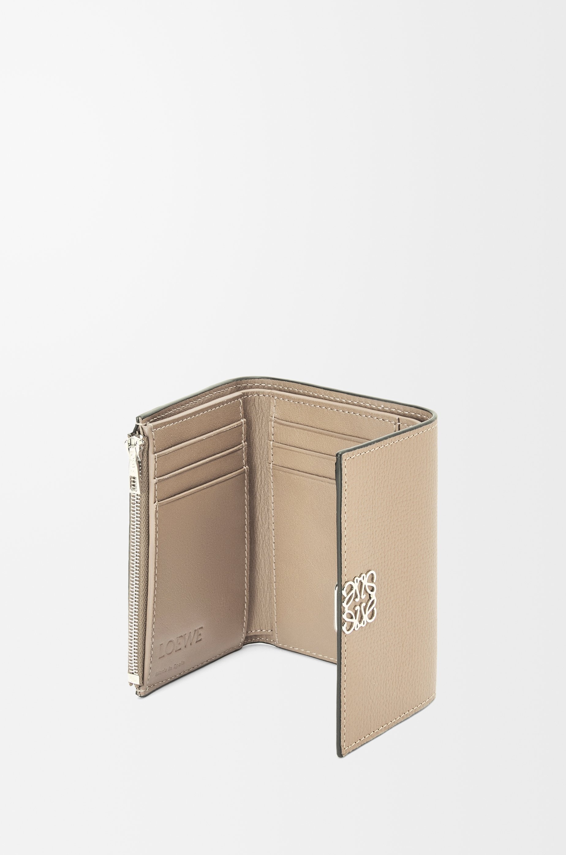 Anagram small vertical wallet in pebble grained calfskin - 3