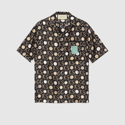 GUCCI Ken Scott x Gucci print silk bowling shirt outlook