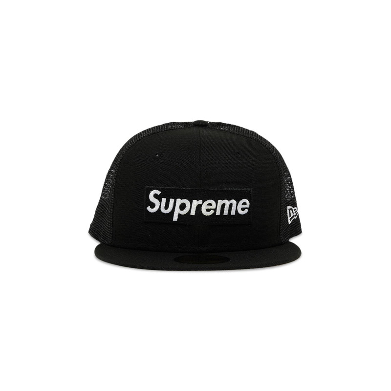 Supreme x New Era Box Logo Mesh Back 'Black' - 1
