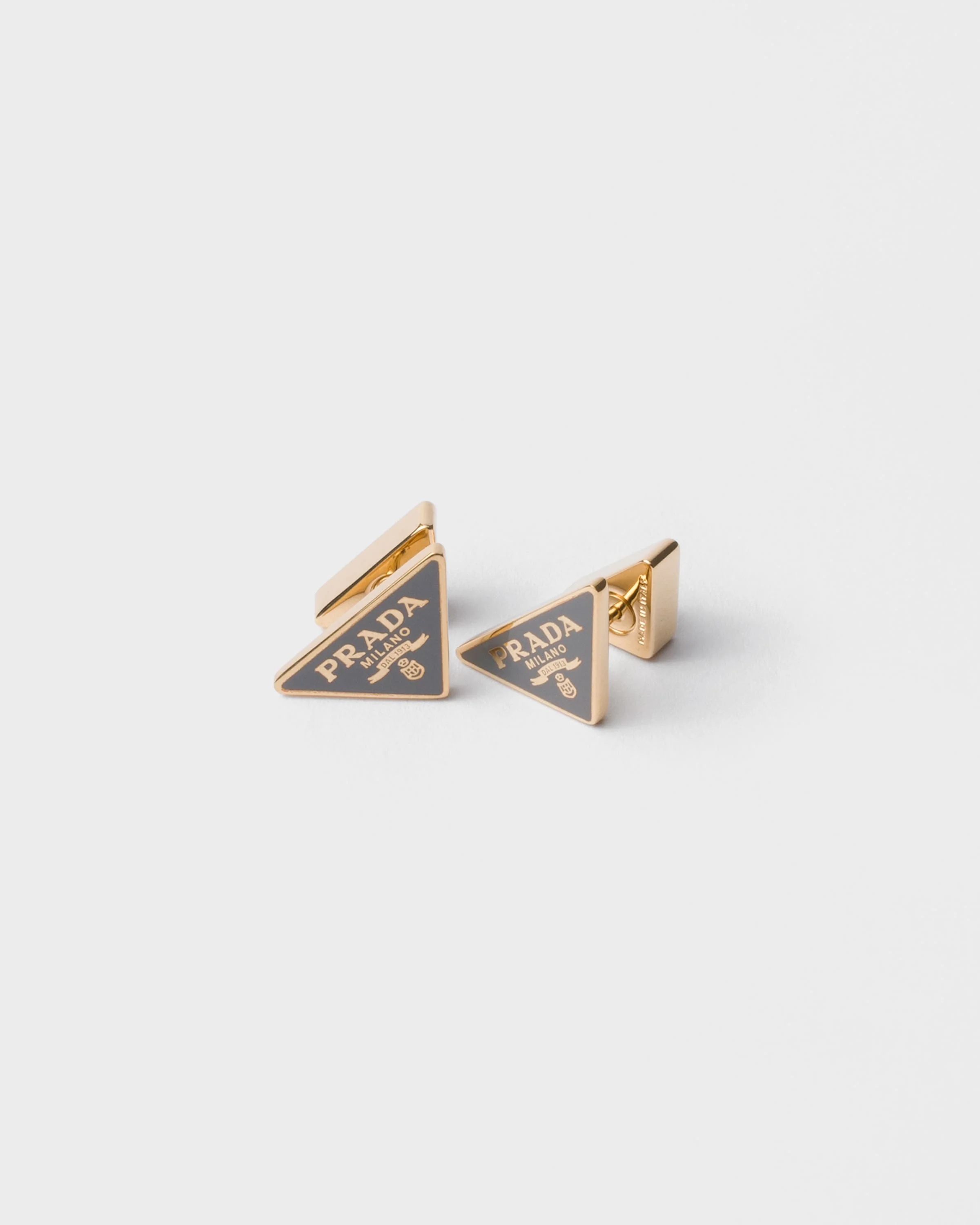 Enameled metal earrings - 1