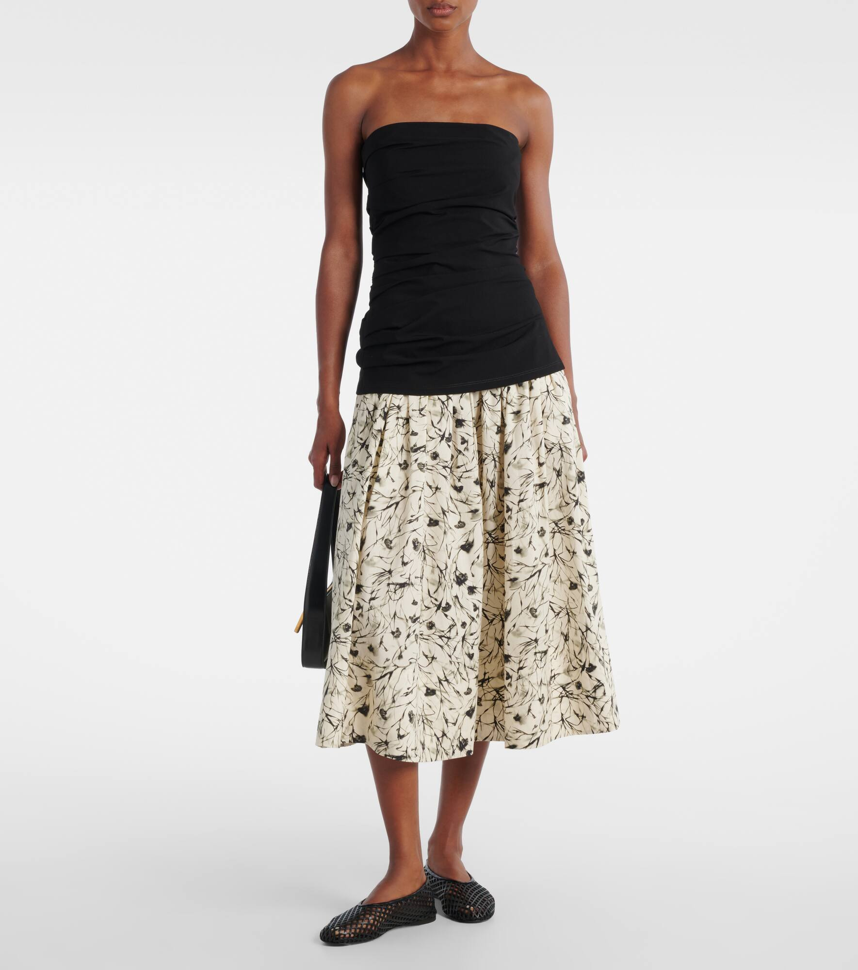 Lena strapless cotton-blend top - 2